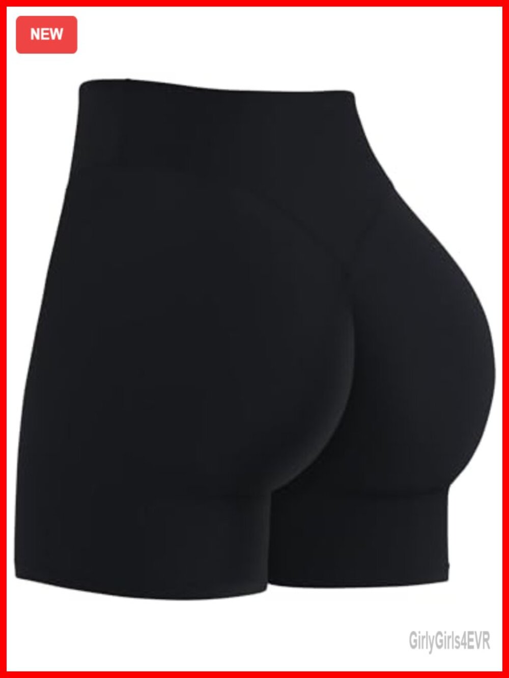 High Waisted Biker Shorts with Tummy Control, No Front Seam, Ruched Butt